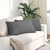 Sofa Pagalvės 2 vnt. audinys Tamsiai pilka 80 x 40 cm