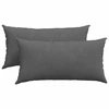 Sofa Pagalvės 2 pcs Tamsiai pilka 80 x 40 cm Kordūrinis audinys