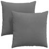 Sofa Pagalvės 2 vnt. audinys Tamsiai pilka 80 x 80 cm