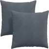 Sofa Pagalvės 2 pcs Tamsiai pilka 80 x 80 cm Kordūrinis audinys