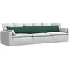 Sofa Pagalvės 2 vnt. Tamsiai žalia 200 x 40 cm
