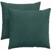 Sofa Pagalvės 2 pcs Tamsiai žalia 45 x 45 cm Kordūrinis audinys