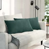Sofa Pagalvės 2 pcs Tamsiai žalia 80 x 40 cm Kordūrinis audinys