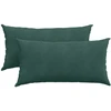 Sofa Pagalvės 2 pcs Tamsiai žalia 80 x 40 cm Kordūrinis audinys