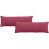 Sofa Pagalvės 2 pcs Vyno raudona 120 x 40 cm Kordūrinis audinys