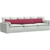 Sofa Pagalvės 2 vnt. Vyno raudona 200 x 40 cm Kordūrinis audinys