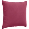 Sofa Pagalvės 2 pcs Vyno raudona 45 x 45 cm Kordūrinis audinys