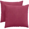 Sofa Pagalvės 2 pcs Vyno raudona 45 x 45 cm Kordūrinis audinys