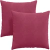 Sofa Pagalvės 2 pcs Vyno raudona 60 x 60 cm Kordūrinis audinys