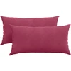 Sofa Pagalvės 2 pcs Vyno raudona 80 x 40 cm Kordūrinis audinys
