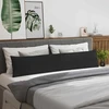Sofa Pagalvės 2 vnt. audinys Juoda 200 x 40 cm