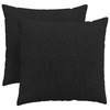 Sofa Pagalvės 2 vnt. audinys Juoda 50 x 50 cm