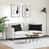Sofa Pagalvės 2 pcs Juoda 80 x 40 cm audinys