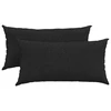 Sofa Pagalvės 2 pcs Juoda 80 x 40 cm audinys