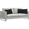 Sofa Pagalvės 2 pcs Juoda 80 x 40 cm audinys
