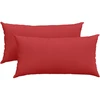 Sofa Pagalvės 2 vnt. audinys Raudona 80 x 40 cm