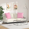 Sofa Pagalvės 2 vnt. audinys Rožinė 60 x 60 cm