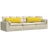 Sofa Pagalvės 2 pcs Šviesi geltona 120 x 40 cm audinys