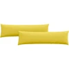 Sofa Pagalvės 2 pcs Šviesi geltona 145 x 40 cm audinys