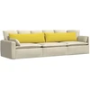 Sofa Pagalvės 2 pcs Šviesi geltona 145 x 40 cm audinys
