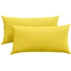Sofa Pagalvės 2 vnt. audinys Šviesi geltona 80 x 40 cm