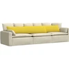 Sofa Pagalvės 2 vnt. audinys Šviesi geltona 200 x 40 cm