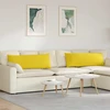Sofa Pagalvės 2 pcs Šviesi geltona 120 x 40 cm audinys