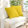 Sofa Pagalvės 2 vnt. audinys Šviesi geltona 60 x 60 cm