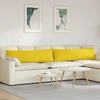 Sofa Pagalvės 2 pcs Šviesi geltona 145 x 40 cm audinys