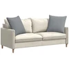 Sofa Pagalvės 2 vnt. audinys Šviesiai pilka 80 x 80 cm