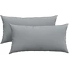 Sofa Pagalvės 2 pcs Šviesiai pilka 80 x 40 cm audinys