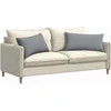 Sofa Pagalvės 2 pcs Šviesiai pilka 80 x 40 cm audinys