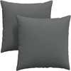 Sofa Pagalvės 2 vnt. audinys Tamsiai pilka 60 x 60 cm