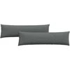 Sofa Pagalvės 2 pcs Tamsiai pilka 145 x 40 cm audinys