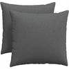 Sofa Pagalvės 2 vnt. audinys Tamsiai pilka 50 x 50 cm
