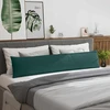 Sofa Pagalvės 2 vnt. audinys Tamsiai žalia 200 x 40 cm
