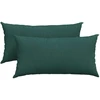 Sofa Pagalvės 2 vnt. audinys Tamsiai žalia 80 x 40 cm