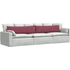 Sofa Pagalvės 2 vnt. audinys Vyno raudona 145 x 40 cm