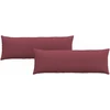 Sofa Pagalvės 2 pcs Vyno raudona 120 x 40 cm audinys
