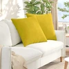 Sofa Pagalvės 2 vnt. Kordūrinis audinys Geltona 60 x 60 cm