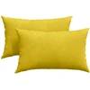 Sofa Pagalvės 2 pcs Geltona 50 x 30 cm Kordūrinis audinys