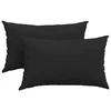 Sofa Pagalvės 2 pcs Juoda 50 x 30 cm audinys