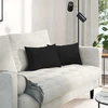 Sofa Pagalvės 2 pcs Juoda 50 x 30 cm audinys