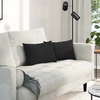 Sofa Pagalvės 2 pcs Juoda 50 x 30 cm audinys