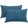 Sofa Pagalvės 2 vnt. Mėlyna 50 x 30 cm Kordūrinis audinys