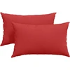 Sofa Pagalvės 2 vnt. audinys Raudona 50 x 30 cm