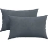 Sofa Pagalvės 2 pcs Tamsiai pilka 50 x 30 cm Kordūrinis audinys