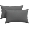 Sofa Pagalvės 2 vnt. audinys Tamsiai pilka 50 x 30 cm