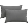 Sofa Pagalvės 2 vnt. audinys Tamsiai pilka 50 x 30 cm