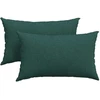 Sofa Pagalvės 2 vnt. audinys Tamsiai žalia 50 x 30 cm